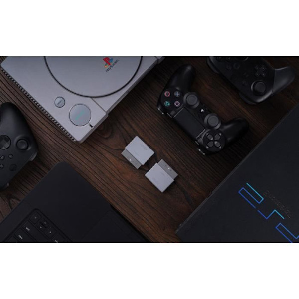 Bluetooth-adapter - 8Bitdo - PS-Retro - Kompatibel PS1/PS2 - Multiplattform - Vit