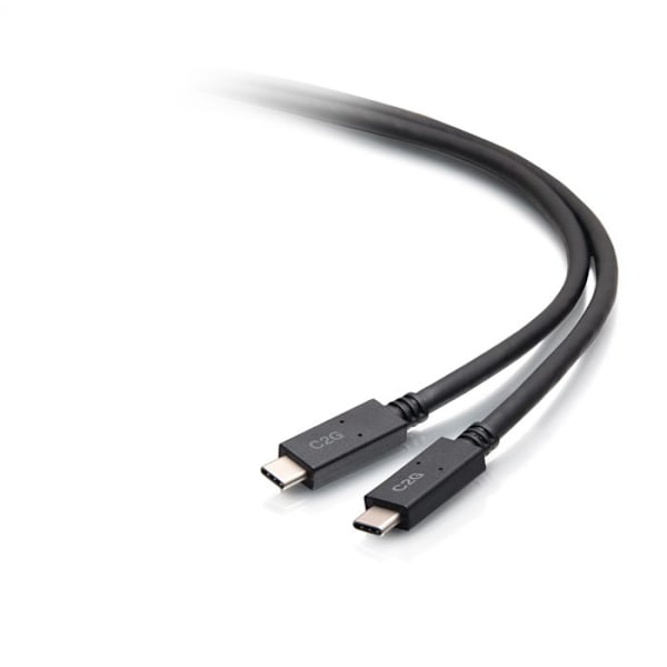 USB-C-kabel - C2G - 1,8 m - 20V 5A - USB 3.2 Gen 1 - Svart