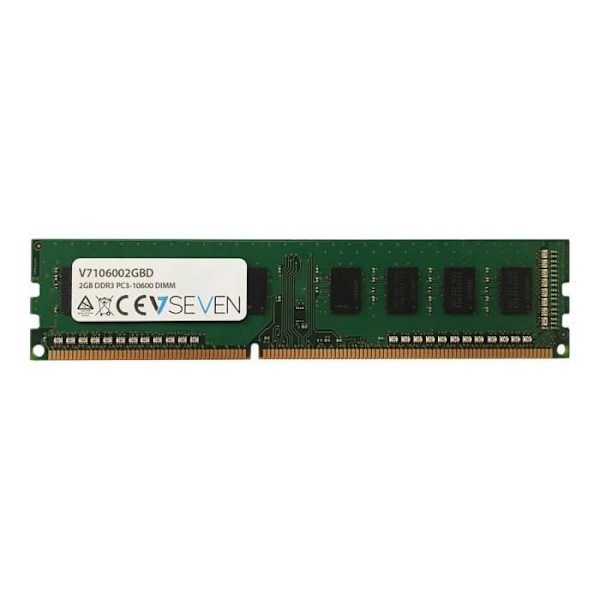 V7 Desktop RAM-modul - 2 GB - DDR3-1333/PC3-10600 DDR3 SDRAM - CL9 - Obuffrad