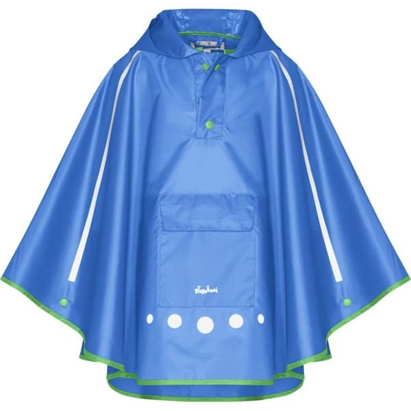 Regnponcho - Playshoes - Junior - Fällbar - Vattentät - Lätt Blå S