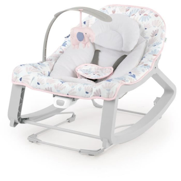 INGENUITY Bouncer Keep Cozy - 3 i 1 - 53 x 65 x 51 cm - Grå och rosa - Från födseln rosa