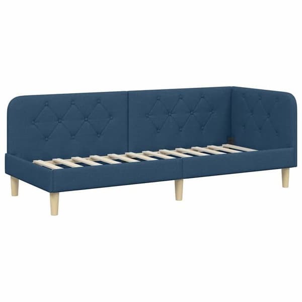 Sängram i tyg - vidaXL - 80x200 cm - Blå - L-formad design - Mångsidig bäddsoffa Blå