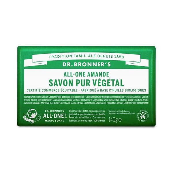 Dr Bronner's Vegetabilisk Tvål Mandel 140g