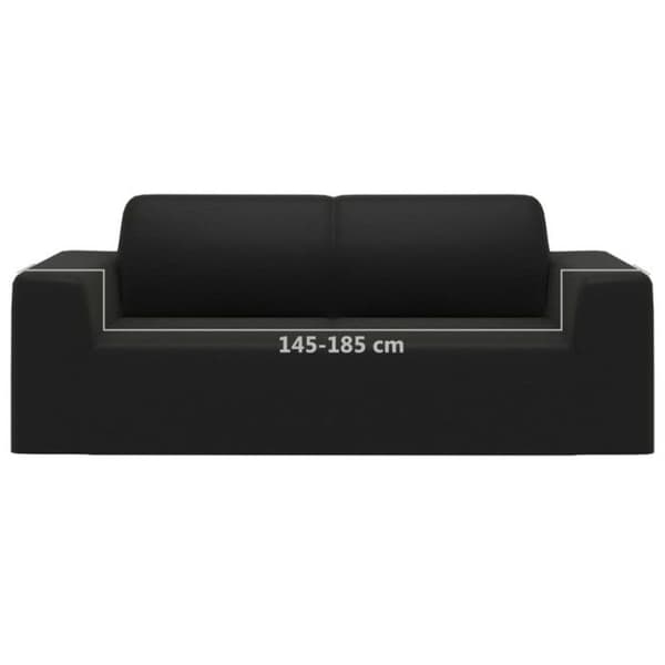 vidaXL Stretch Sofföverdrag 2-sits svart polyestertröja 332933 Svart