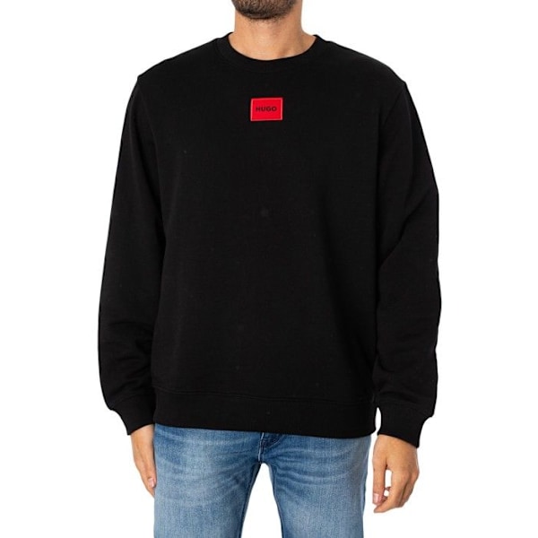Sweatshirt - HUGO - uni - Långa ärmar - Rundad hals - Diskret logotyp Svart M
