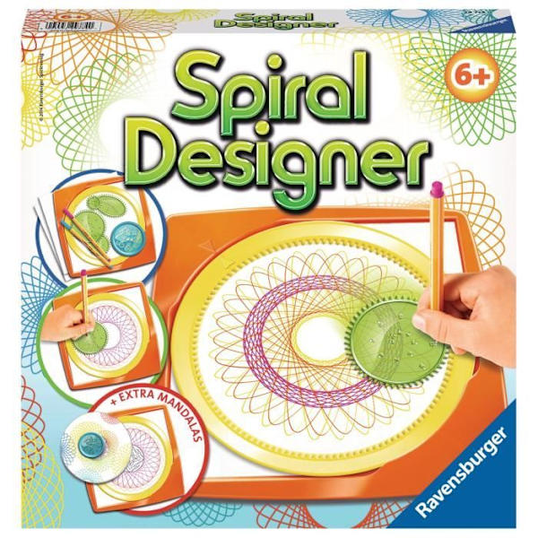 Spiral Designer Midi Klassiska rittillbehör - RAVENSBURGER Gult, blått och grönt