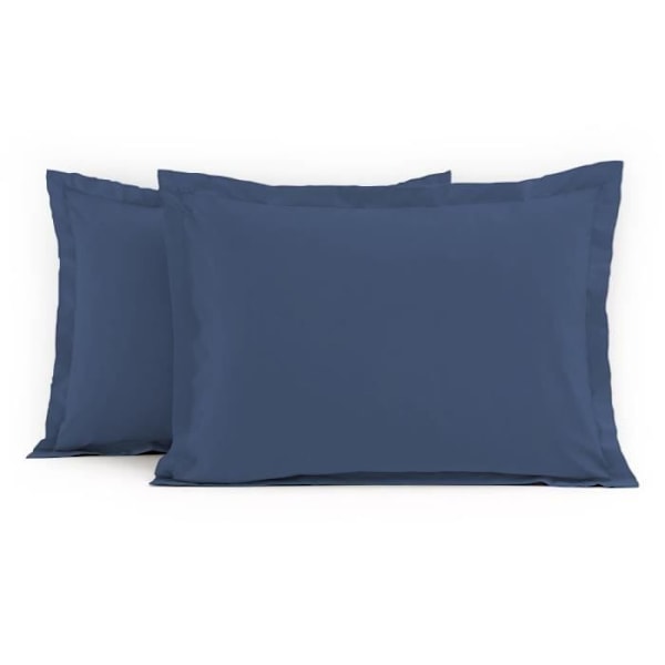 Set med 2 rektangulära örngott 100% bomull - HOME LINGE PASSION - Blå - 50x70 cm