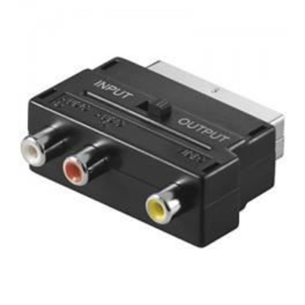 Scart-adapter omkopplingsbar RCA-ljudvideo