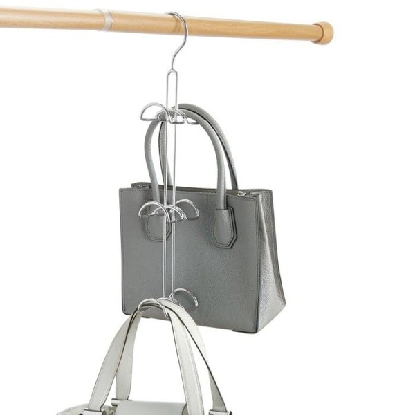 Krokar för väskor - InterDesign - Förvaringshängare - Rostfritt stål - H 39 cm x L 8 cm x P 5 cm