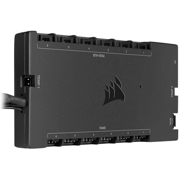 CORSAIR iCUE Commander CORE XT - Digital fläkthastighet och RGB-ljuskontroll (CL-9011112-WW) Svart