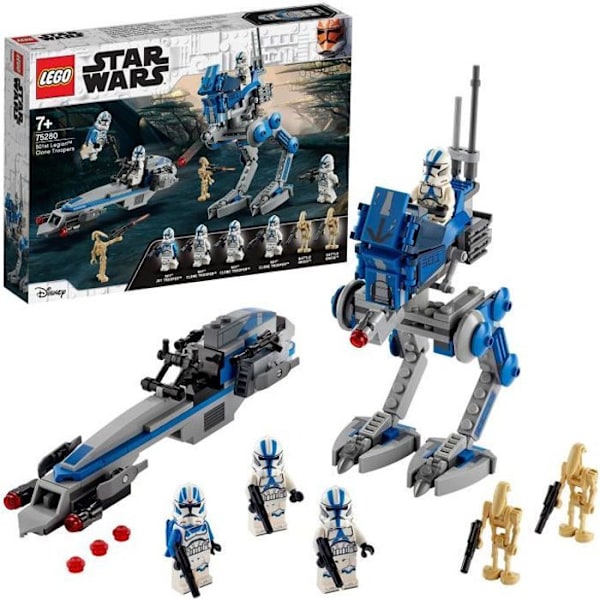 LEGO® Star Wars 75280 The Clone Troopers of the 501st Legion, Toy Children 7 Years, The Clone Wars Minifigure, with Walker