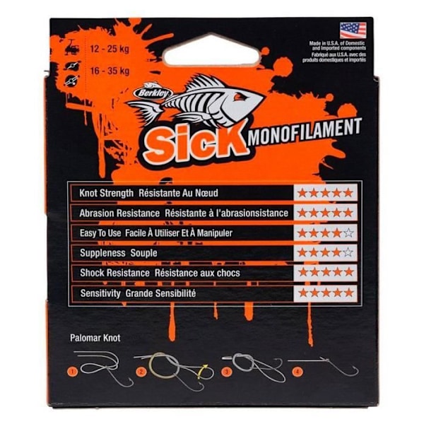 Berkley Sick Sick Monofilament Mixed, Clear, 0,35mm | 10,6 kg | 23lb | 300m