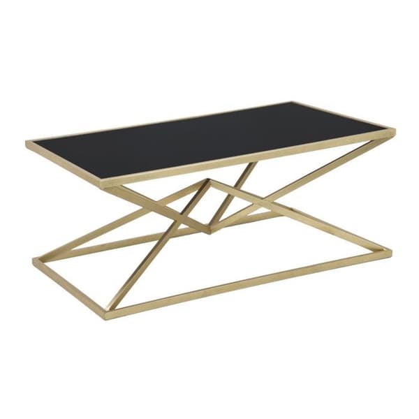 Soffbord Design "Pyramid" 110cm Svart & Guld