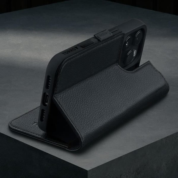 TORRO Plånbok i Äkta Läder för iPhone 16 Pro Max - Svart Svart