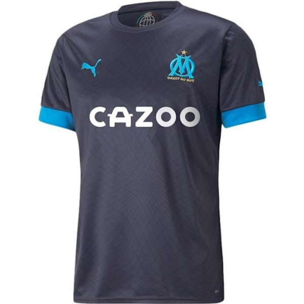 Puma OM Away Replica Jersey - Ref. 766095-02. Färg: Midnattsblå, Blå. Detaljer. - Vanligt snitt. - Ärmkonstruktion Blå jag
