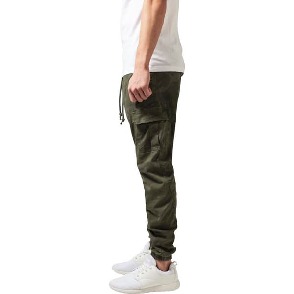 Urban Classics gröna camouflage cargo joggingsbyxor - elastisk bomull kamouflage grön 28