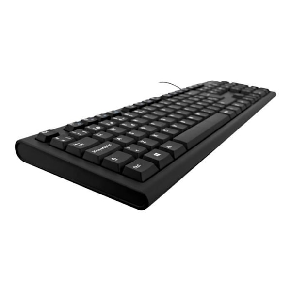 Tangentbord - V7 - KU200 - Trådbunden - Spanska - Svart - Multimedia-genvägstangenter