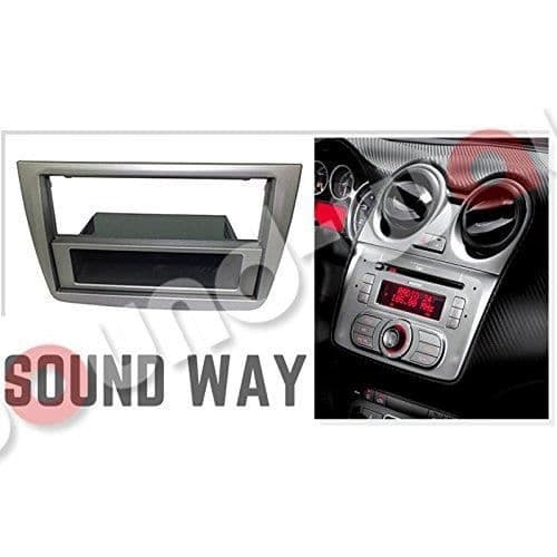 Kit för bilstereo - SOUNDWAY - ALFA ROMEO MITO - 1 DIN / 2 DIN - Grå silver - Antennadapter silvergrå