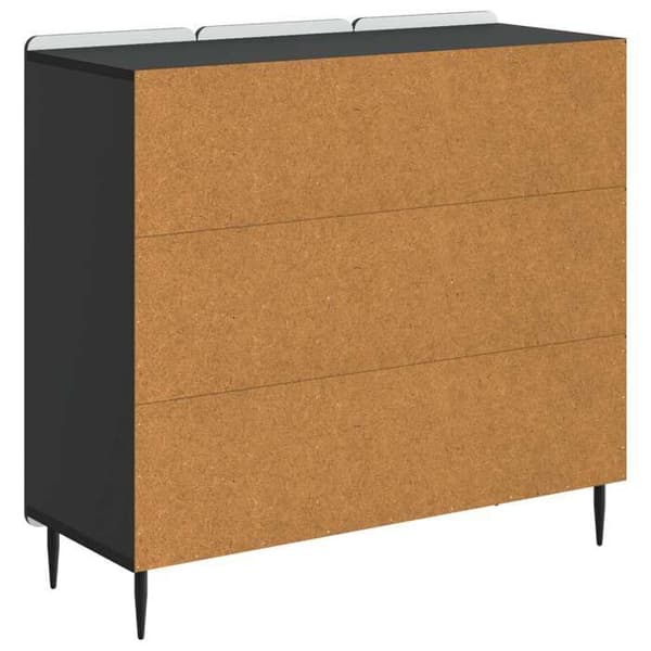 vidaXL Buffé Svart 89 x 34,5 x 82 cm Ingenjörsträ 894416