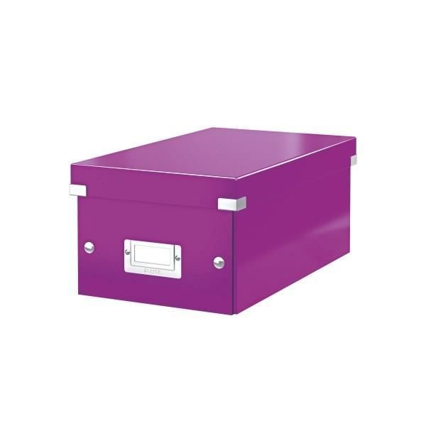 DVD förvaringsbox - LEITZ - Click&Store - Laminerad kartong - Lila Lila