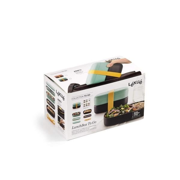 Lunchlåda - LÉKUÉ - To Go - 1000 mL - BPA-fri - Mikrovågsresistent turkos