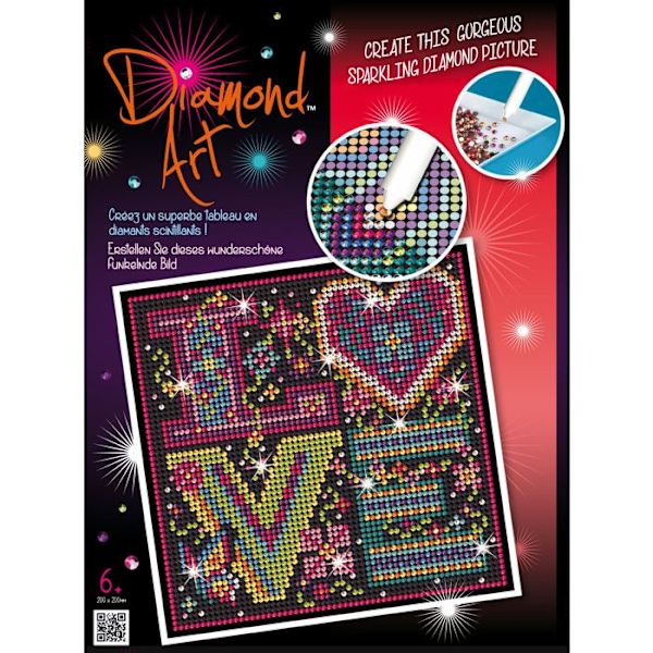 "Tableau Sequin Art Strass och diamanter Kärlek"