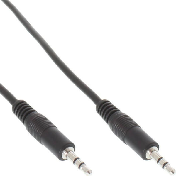 Ljudkabel - InLine® - 3,5mm Hane/Hane - 0,3m - Stereo - Guldpläterade kontakter