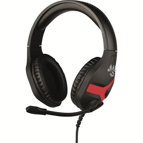 KONIX Mythics Nemesis Black Gaming Headset - Switch och Switch Lite Svart och röd