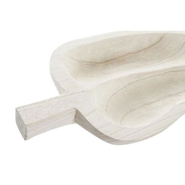 DKD Heminredning Centerpiece Brun Paulownia Trä Dune Växtblad (48,5 x 21 x 5 cm) - 8424001968473