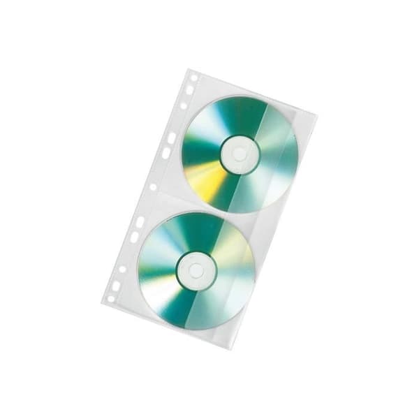 Veloflex CD-omslag: 2 klara CD-skivor (pack med 10)