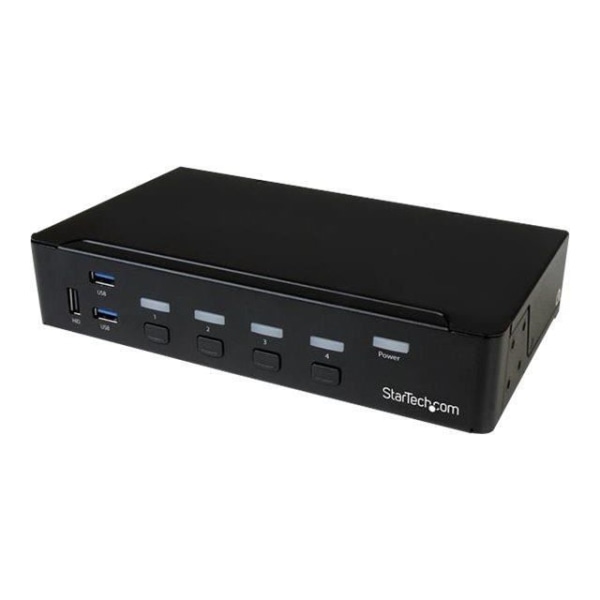 STARTECH 4-portars USB DisplayPort KVM-switch med inbyggd USB 3.0-hubb - 4K 30Hz