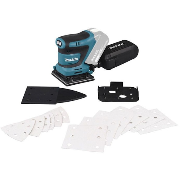 Orbital slipmaskin MAKITA DBO480RTJ 112 x 102 mm 18V BL1850BX2