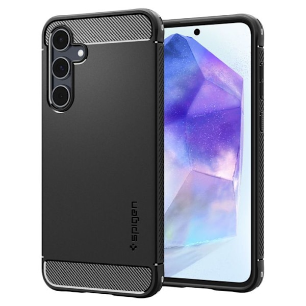 Fodral till Samsung Galaxy A55 5G - Spigen Rugged Armor - Svart Svart