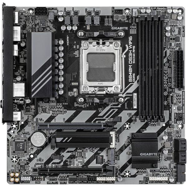 Moderkort - GIGABYTE - B840M DS3H WF6 - Format Micro-ATX - Chipset AMD B840 - DDR5 & PCIe 5.0 - WiFi 6