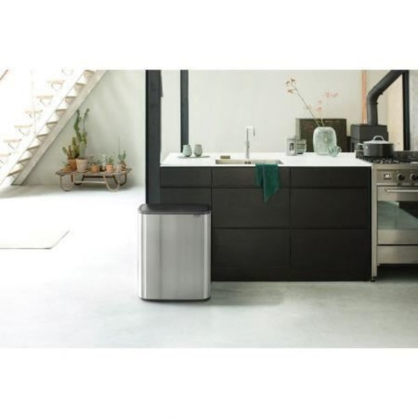 BRABANTIA Bo Touch Bin - 60 L - Matt stål Fingeravtryckssäker