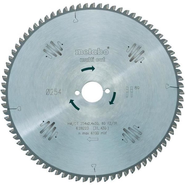 Cirkelsågklinga - METABO - Power Cut - HW/CT - 315 x 30 mm - 96 tänder