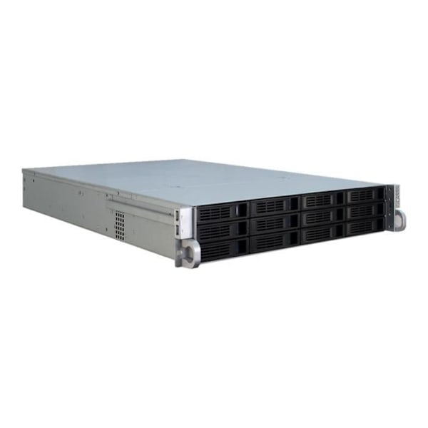 Rack-montabel - Inter-Tech - IPC 2U-2412 - 2U - SSI EEB - USB - Svart Svart, Silver
