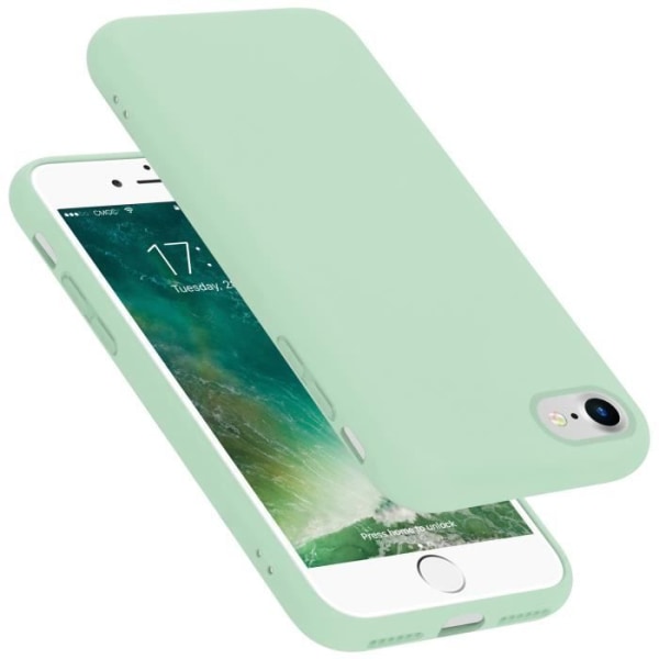 Fodral till Apple iPhone 7 / 7S / 8 / SE 2020 i LIQUID LIGHT GREEN Cadorabo Cover Silikon TPU