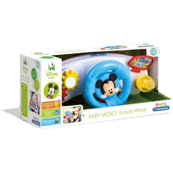 CLEMENTONI Disney Baby - Mickey aktivitetshjul - Spel för tidig inlärning Färgad