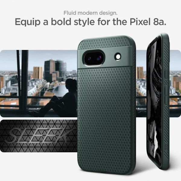 Coque Souple - Spigen - Liquid Air - Grön - Stötålig - Ergonomisk Utformning - Sound Tunnel Tech Grön