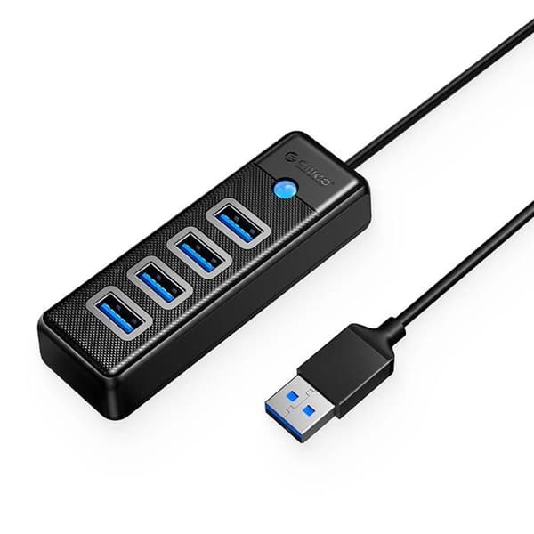 USB-hub - ORICO - PW4U-U3 - 4 portar USB-A 3.0 - Överföring 5 Gbit/s - Kompatibel med Windows/macOS/Linux