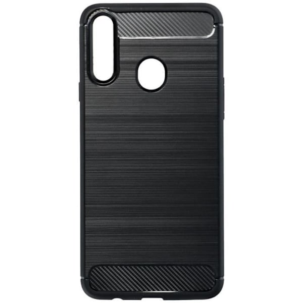 Coque för Galaxy A20s färg svart kolfiberutseende