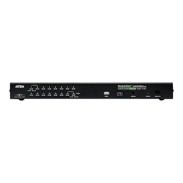 KVM-switch, 16 gånger, ATEN CS1716i över IP K... Svart