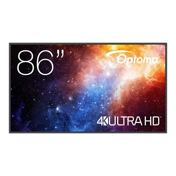 4K LCD-skärm - Optoma - N3861K - 86 tum - LED-bakgrundsbelyst - Android 11 Svart