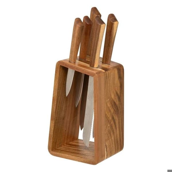 Block med 5 knivar Acacia - 5five brun