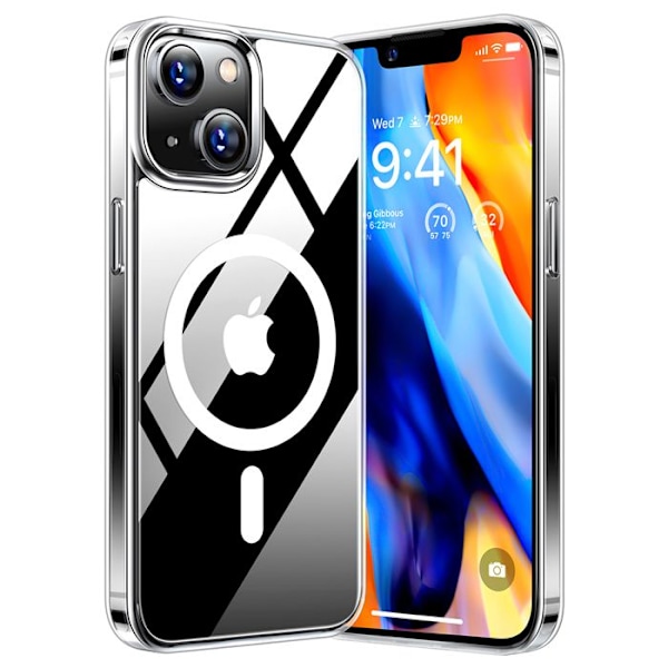 Coque för iPhone 15 - Torras Diamond MagSafe-serien - Transparent transparent