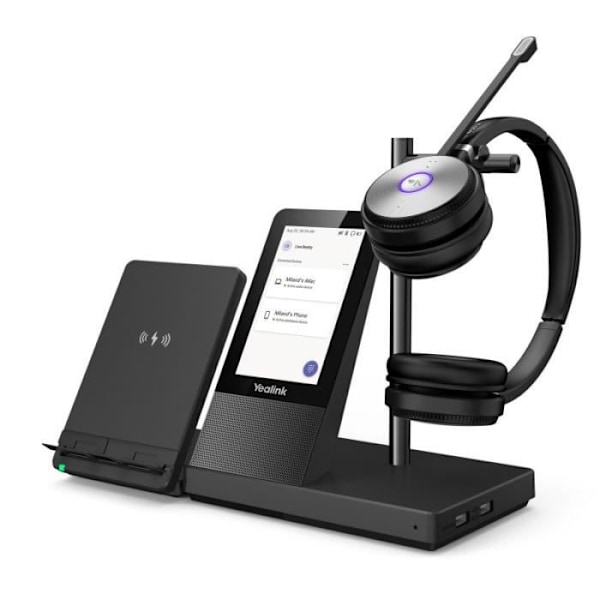 Headset kit - Yealink - WH66 Dual Teams - 2 mikrofoner - Bluetooth - 10 timmars batteritid
