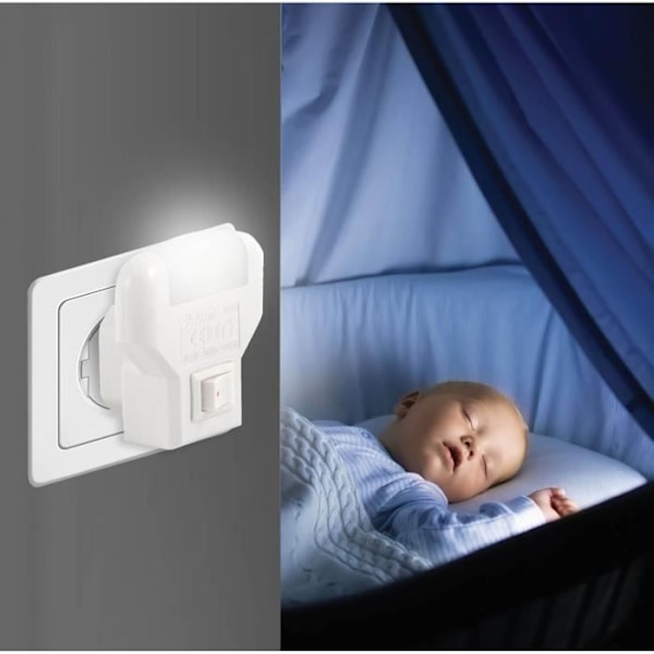 LED-nattlampa - VELAMP - TWILIGHT - Vit - Sovrum - Barn