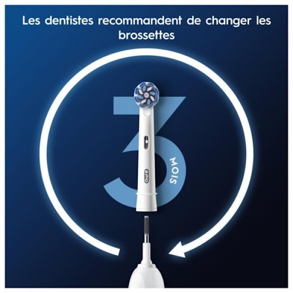 Oral-B Pro Sensitive Clean Tandborsthuvuden, paket med 3 enheter Vit