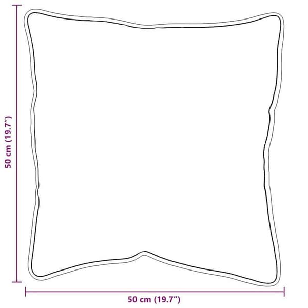 Kvadratisk kudde i bomull och polyester - vidaXL - 50x50 cm - Vit - Super mjuk - Polyesterfyllning